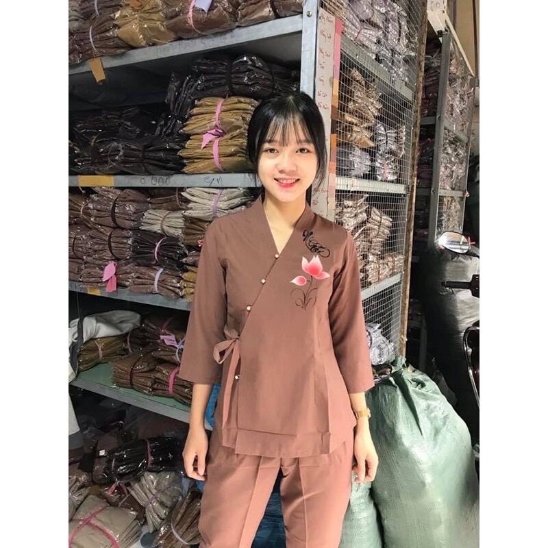 Đồ Lam Đi Chùa 🌸 Mẩu Bà Lai Nhật Vẽ