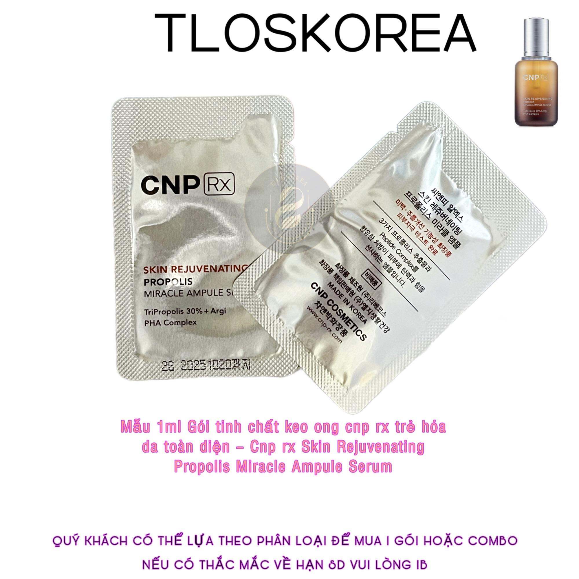 Cnp Rx Serum Tinh Chất Keo Ong Dưỡng Trắng Căng Bóng -  Skin Rejuvenating Propolis Miracle Ampule Serum 1Ml