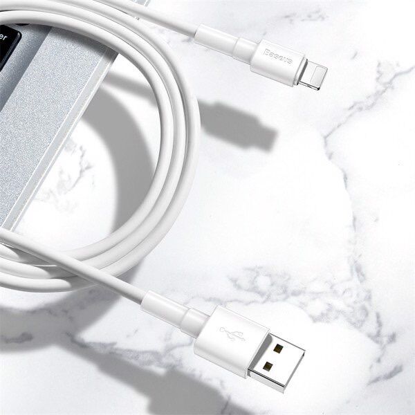 DÂY CÁP SẠC NHANH SIÊU BỀN BASEUS MINI WHITE DÙNG CHO iphone LIGHTNING