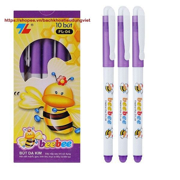 Bút dạ kim bebe Thiên Long màu tim-hộp 10 chiếc