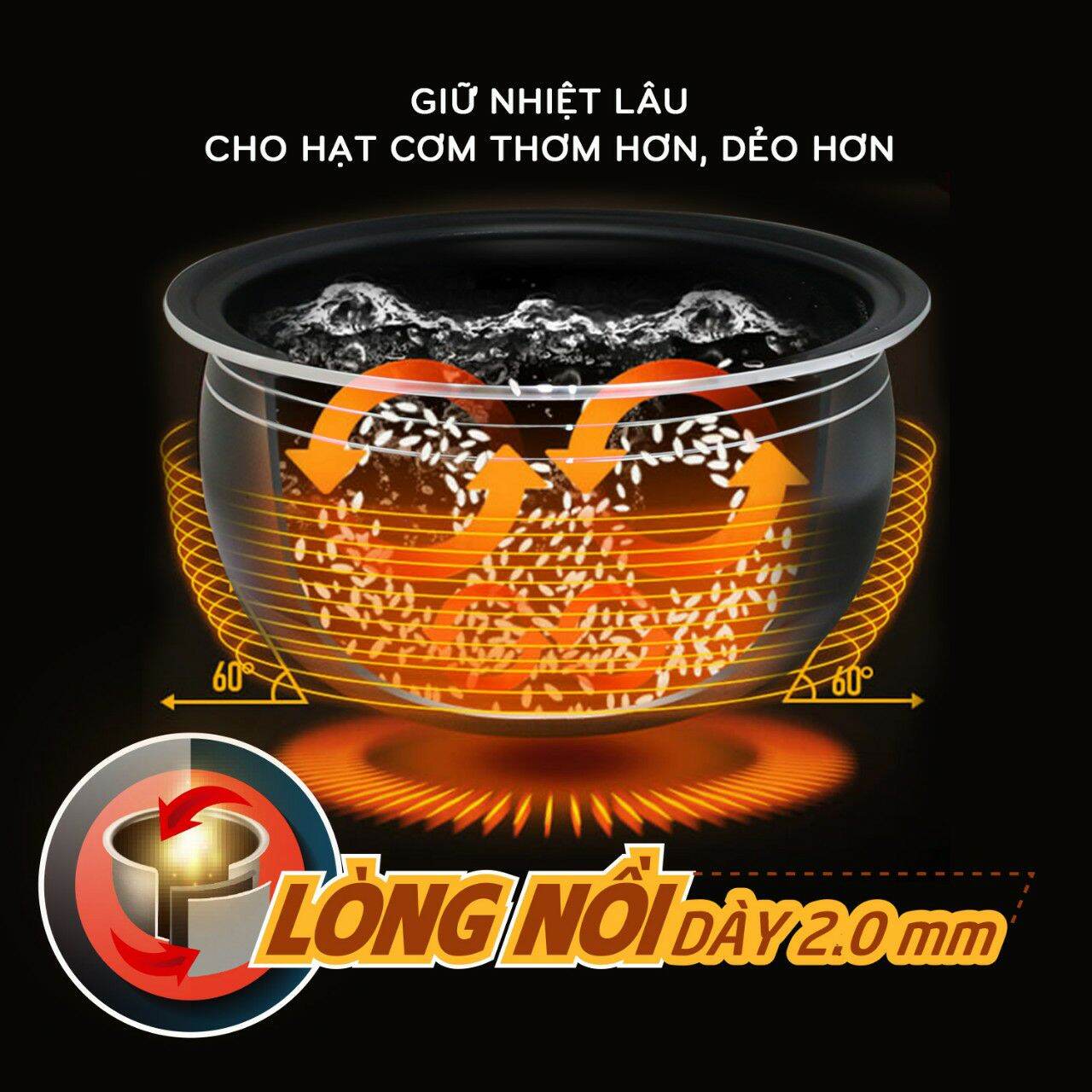 Nồi cơm điện tử Comet CM8088 (dung tích 1.8L)