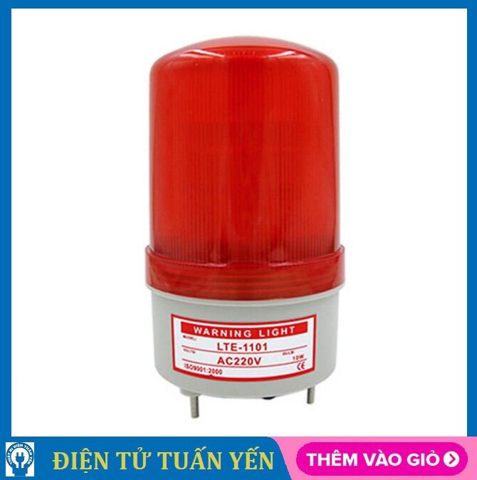 Đèn chớp còi hú báo động 220V chất liệu nhựa ABS bền bỉ, có khả năng chống nước