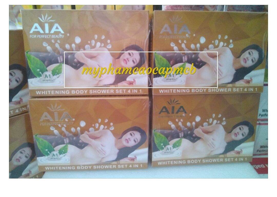 Kem tắm trắng aia whitening body 4in1