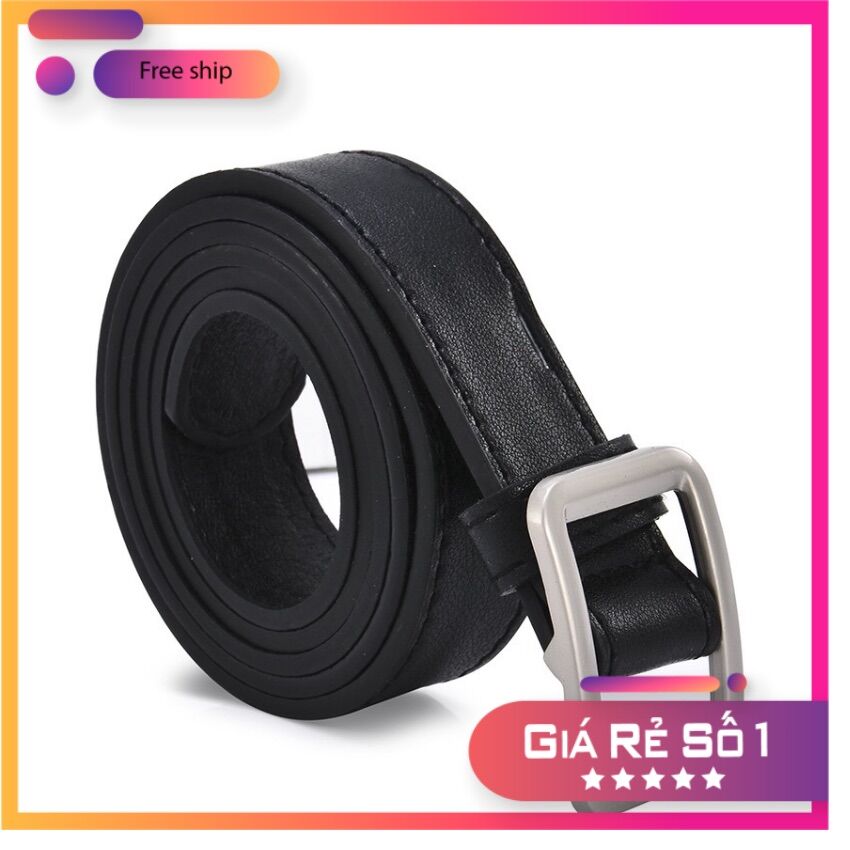 (Freeship)thắt lưng nữ-dây lưng nữ giả da-hai màu nâu đen-mặt vuông ko dỉ-aloha shop101992