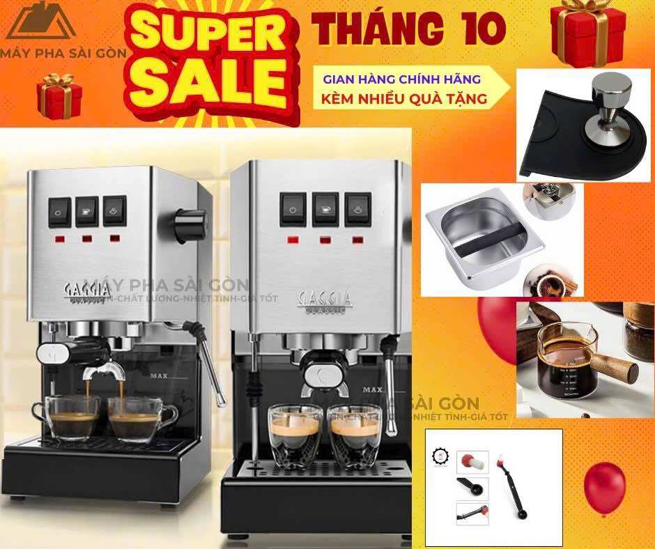 Máy pha cà phê Gagia Classic E24 Phiên bản mới nhất Nồi Đun Đồng italy 100%