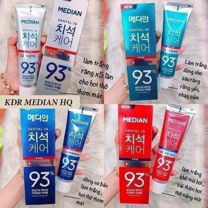 Combo 3 Tuýp Kem Đánh Răng Median Hàn Quốc