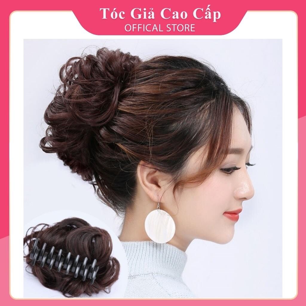 Tóc giả búi ngoặm xoăn ❇️