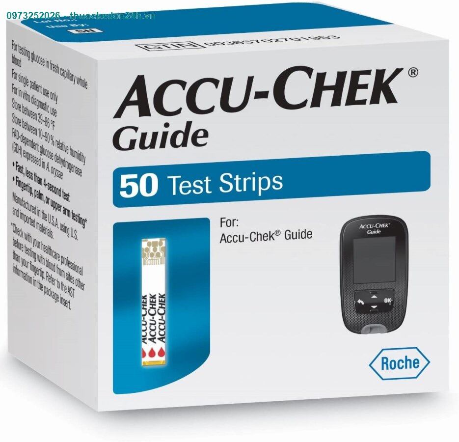 Hộp 50 Que Thử Đường Huyết Accu - Chek Guide