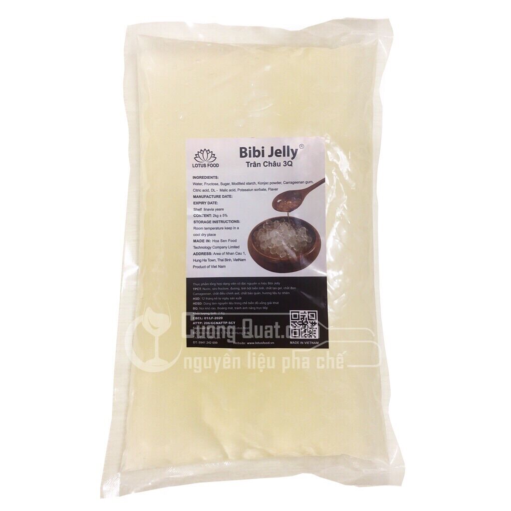 Trân châu ăn liền 3Q BiBi Jelly gói 2kg