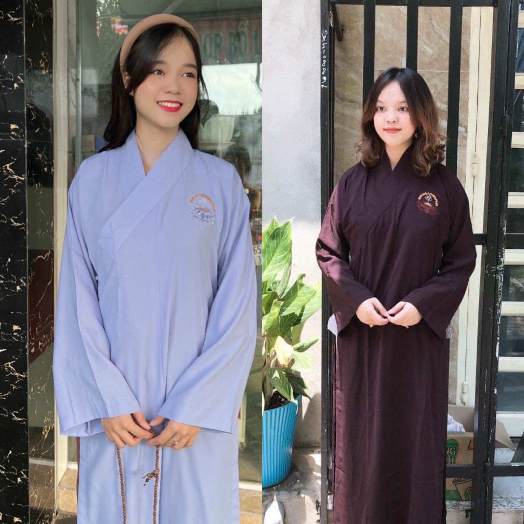 Áo tràng đi chùa _ vãi kate