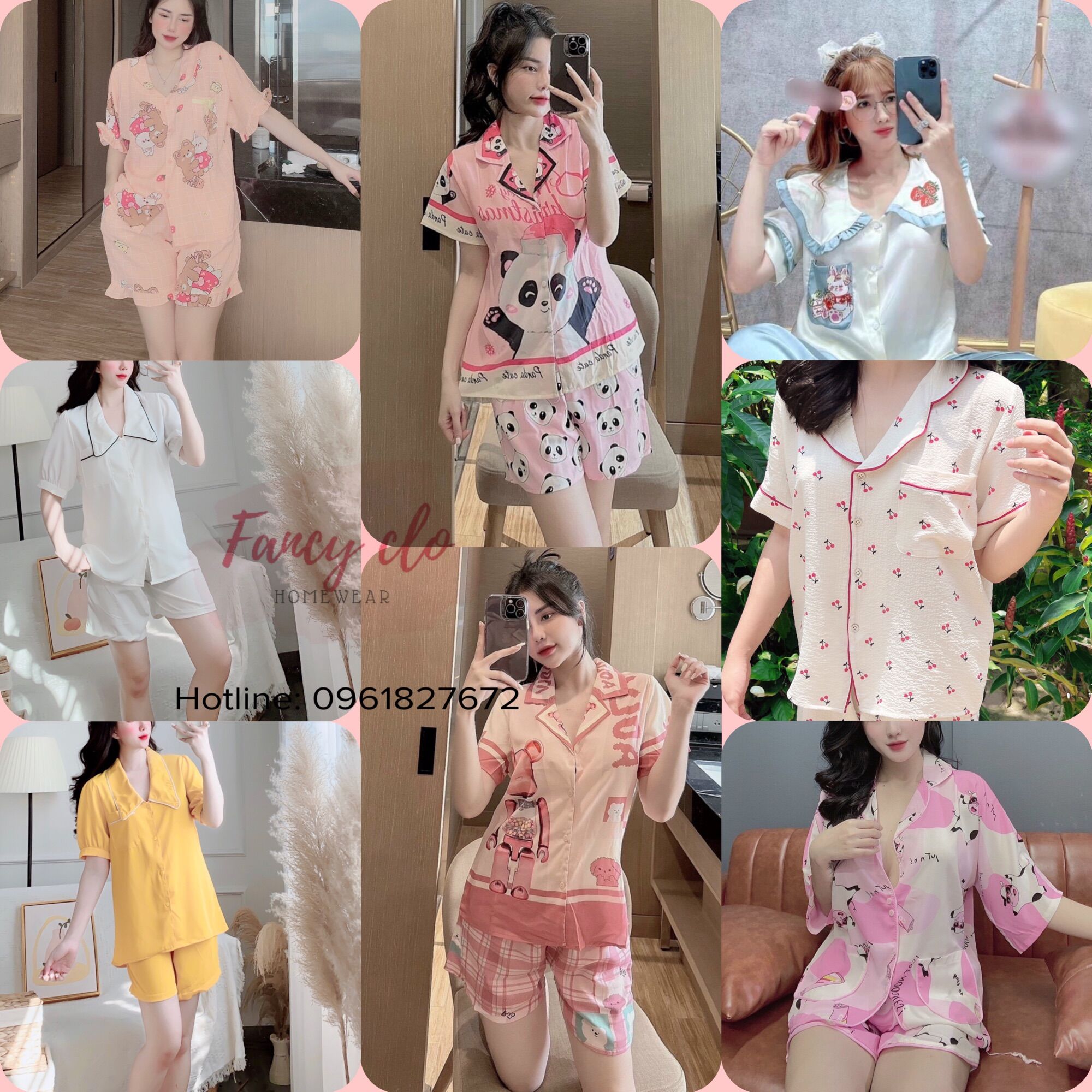 Đồ bộ đùi tay ngắn mặc nhà phong các dễ thương/bộ đùi nữ lụa mago,lụa xước freesize 40-60kg