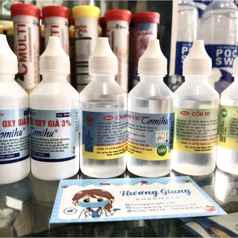 ✅ Cồn y tế 70 độ, 90 độ chai 50ml TOMIHU, Chai Cồn 70 độ, 90 Độ Sát Khuẩn Cồn Y Tế Ethanol TOMIHU