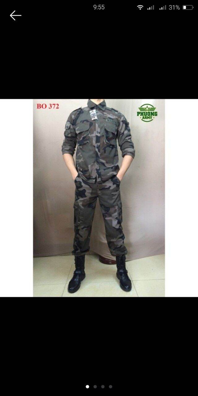 QUẦN ÁO LÍNH RẰN RI MÃ 372