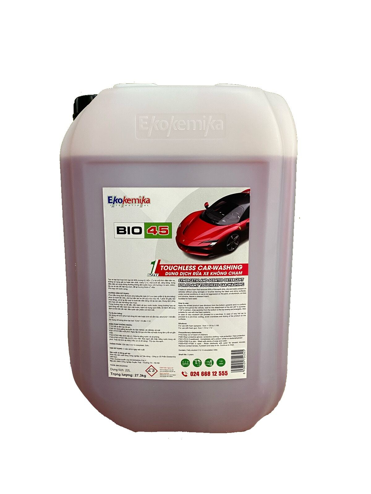 DUNG DỊCH RỬA XE KHÔNG CHẠM EKOKEMIKA BIO 45 - 22L