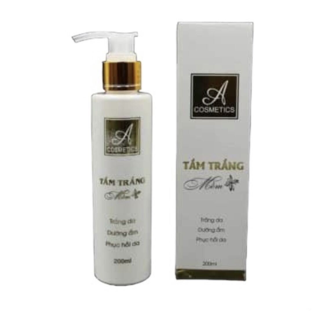 Combo tắm trắng và kem body mềm A Cosmetics