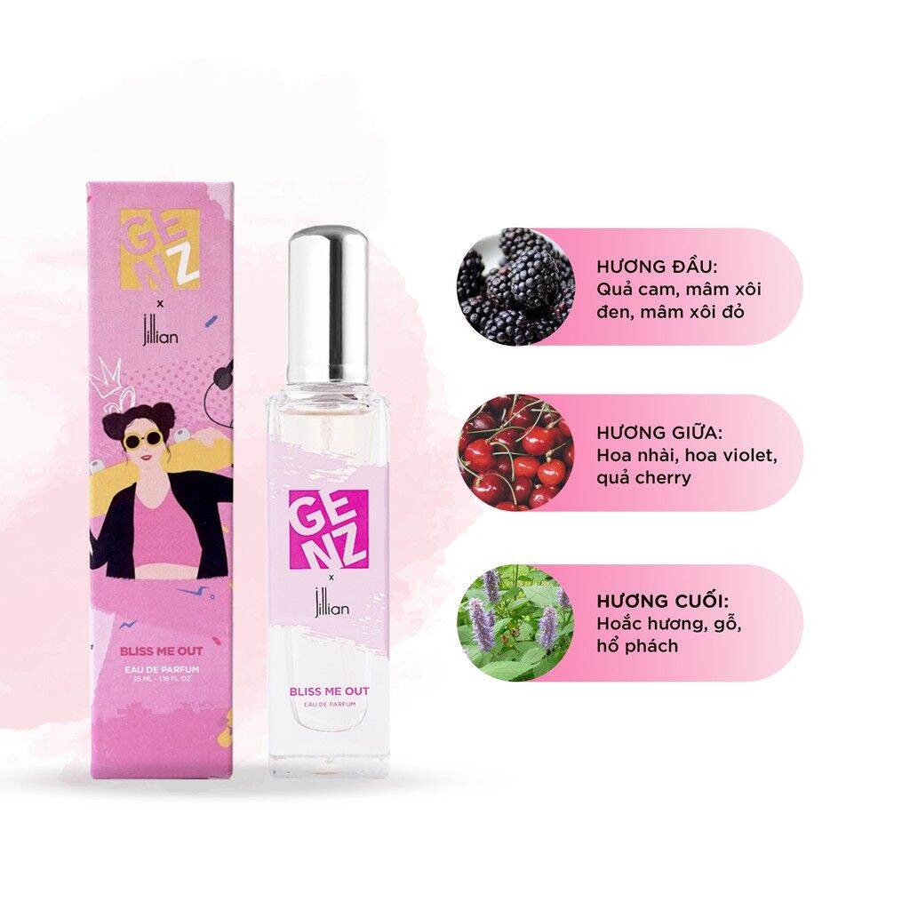 Nước hoa nữ GenZ *Jillian 35ml: Bliss me Out