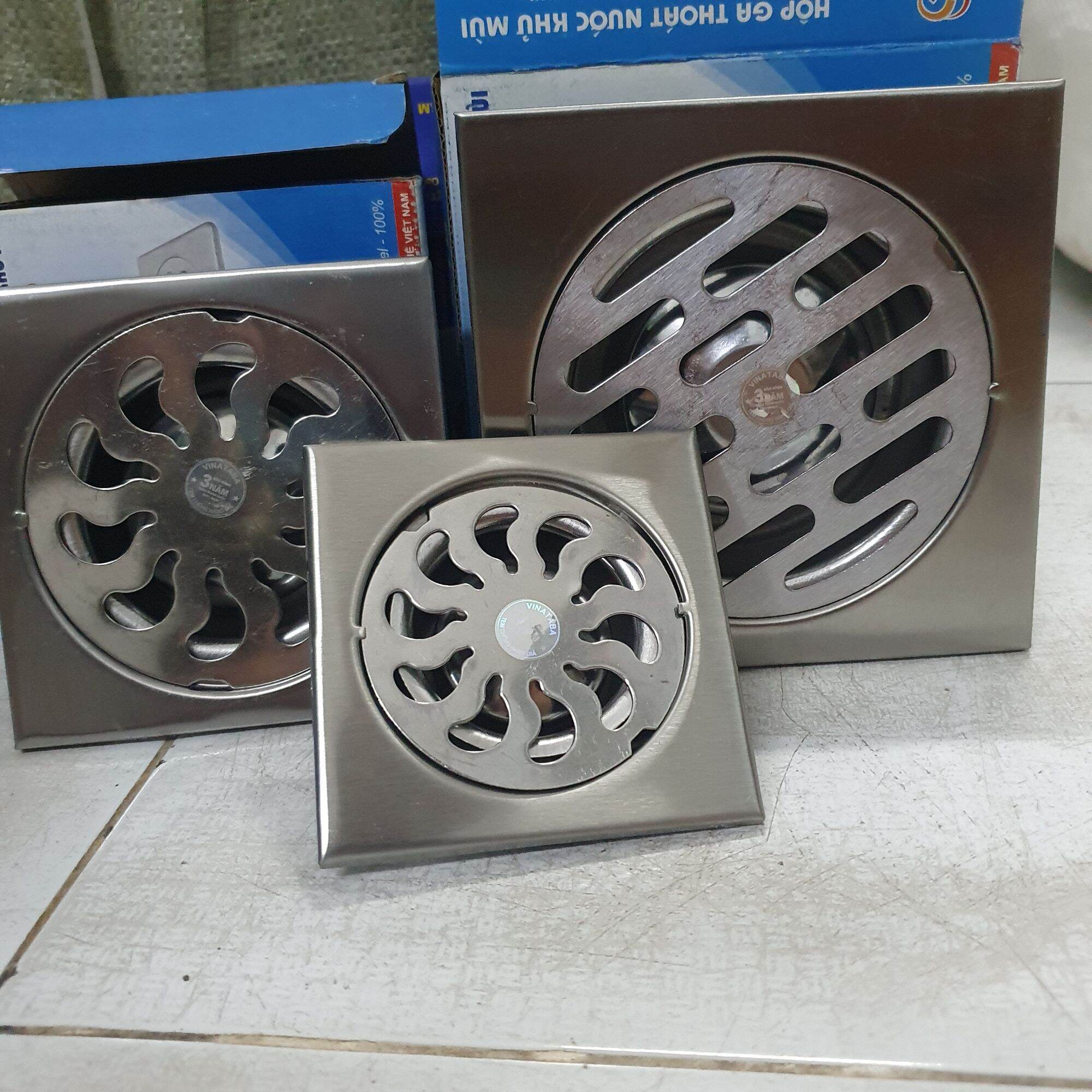 Hộp Ga thoát nước inox bóng khử mùi, nhà tắm nhà vệ sinh,