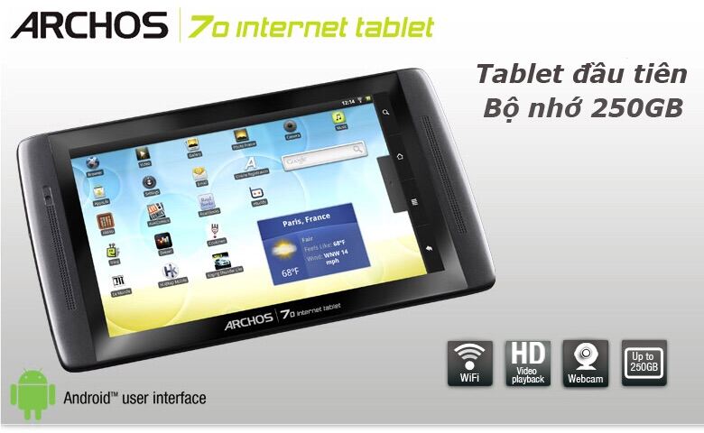 Máy tính bảng Archos 70 internet tablet 250gb