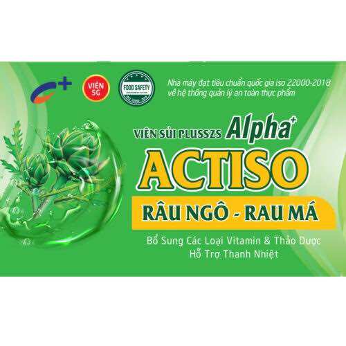 Viên sủi Actiso Rau má Alpha 4g