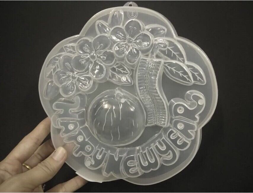 🌺Khuôn Hình Pháo- Hoa Happy New Year làm Bánh, đổ rau câu