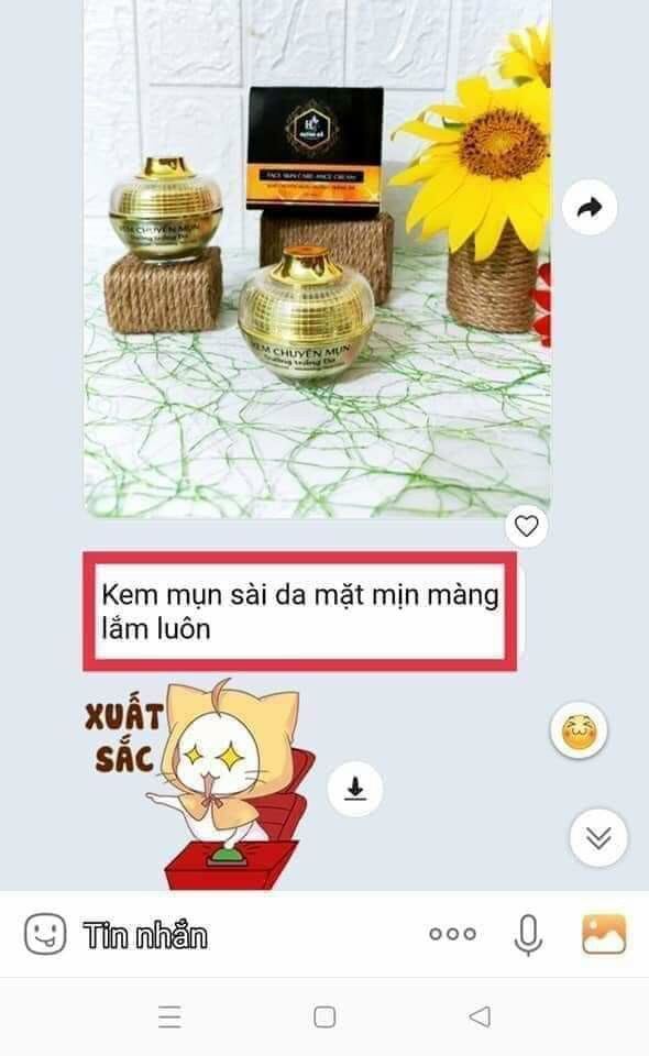 kem mụn huỳnh đỗ