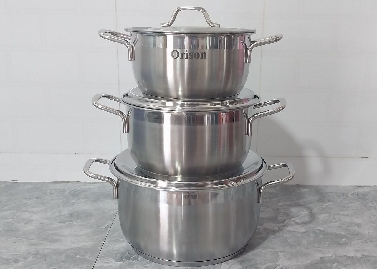 Bộ nồi inox 304_ 3 đáy