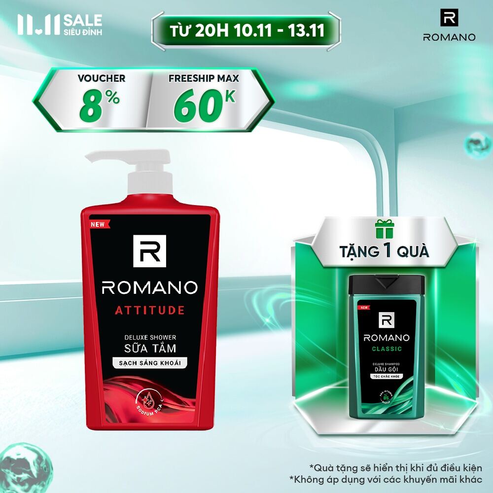 Sữa tắm hương nước hoa Romano Attitude 650g