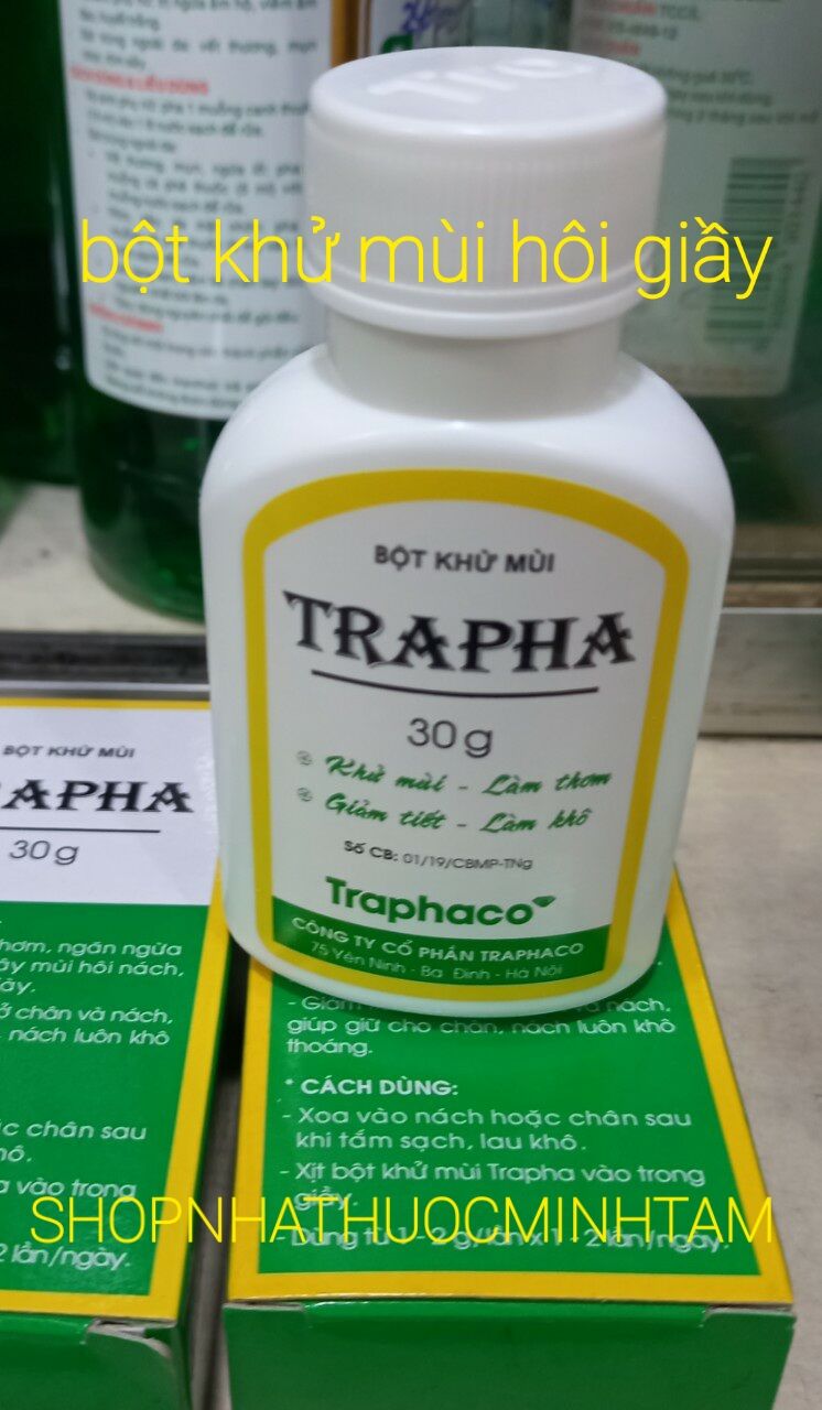 Trapha bột khử mùi hôi giầy 1 lọ