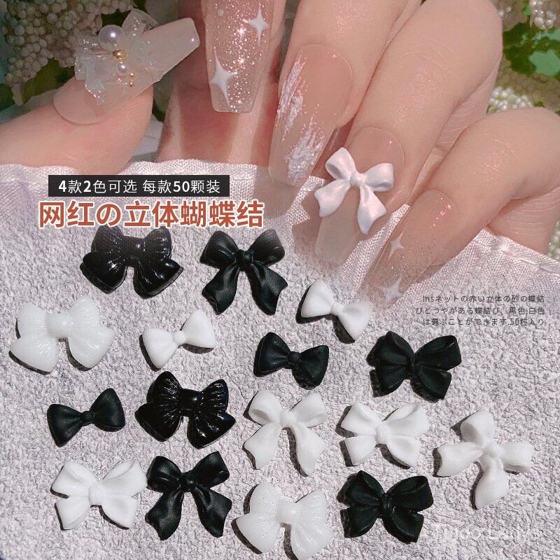 Charm Nơ gắn móng tay,Phụ kiện trang trí móng tayu