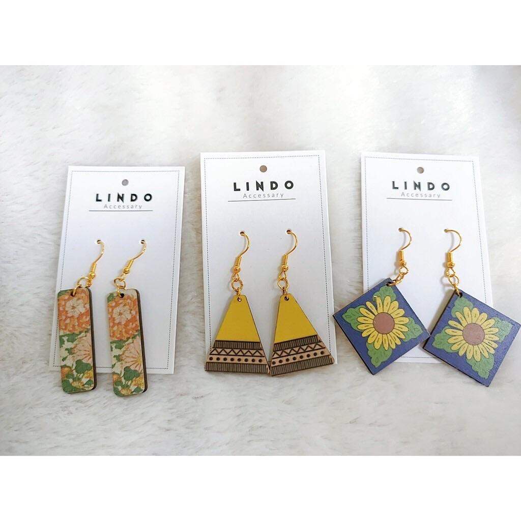 Bông tai gỗ vintage LINDO