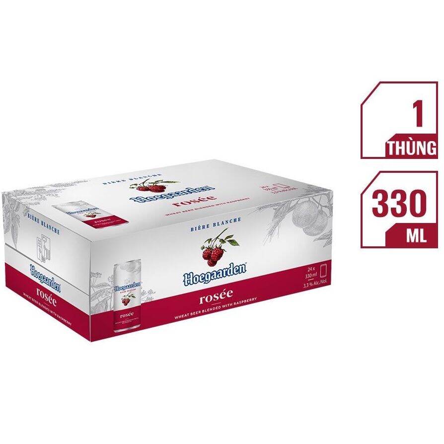 Bia hoegaarden rosee 24lon 330ml