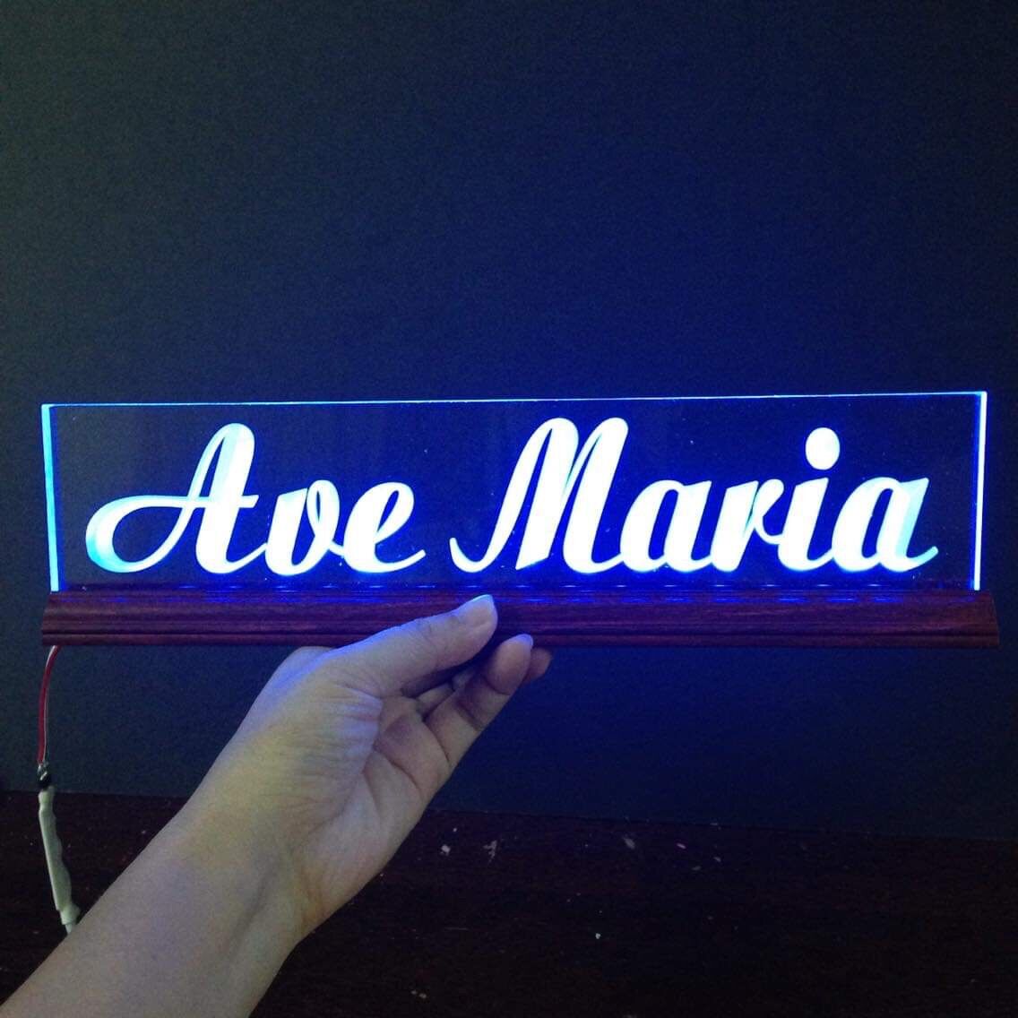 Chữ điện: Ave Maria ( 10x60cm ) để bàn