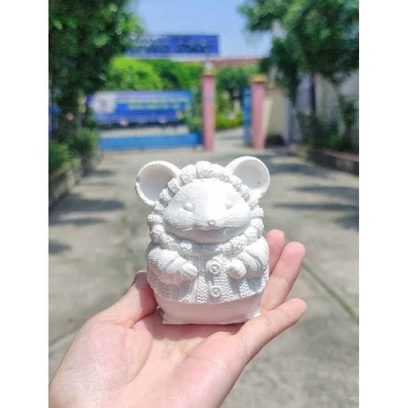 Tượng thạch cao tô màu 12 con giáp 13cm