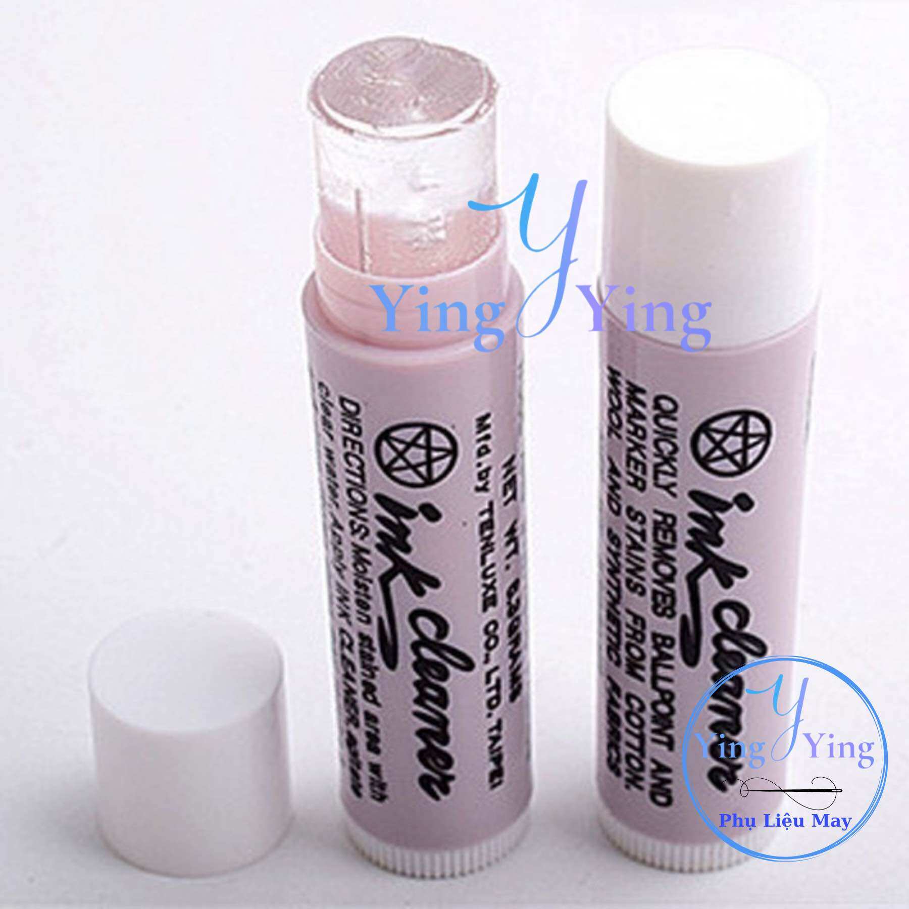 Tuýp sáp tẩy mực dính trên quần áo - Cây gel tẩy mực bút bi dính vải, Son tẩy mực