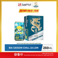 Nồng độ cồn 4.6% - Thùng 24 Bia Sài Gòn Chill 250ml