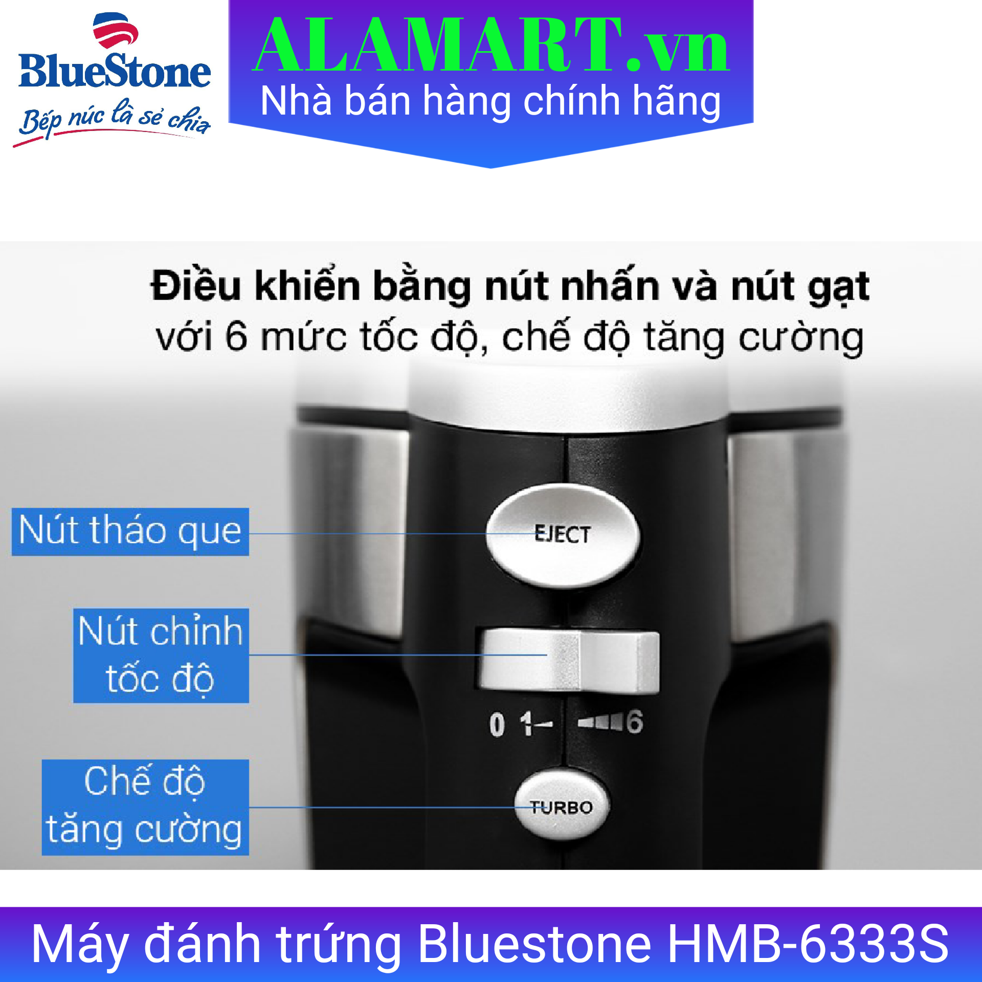 Máy đánh trứng Bluestone HMB-6333S 300W