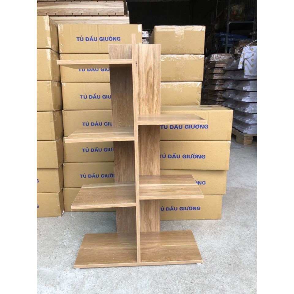 Kệ sách gỗ vuông 5 tầng