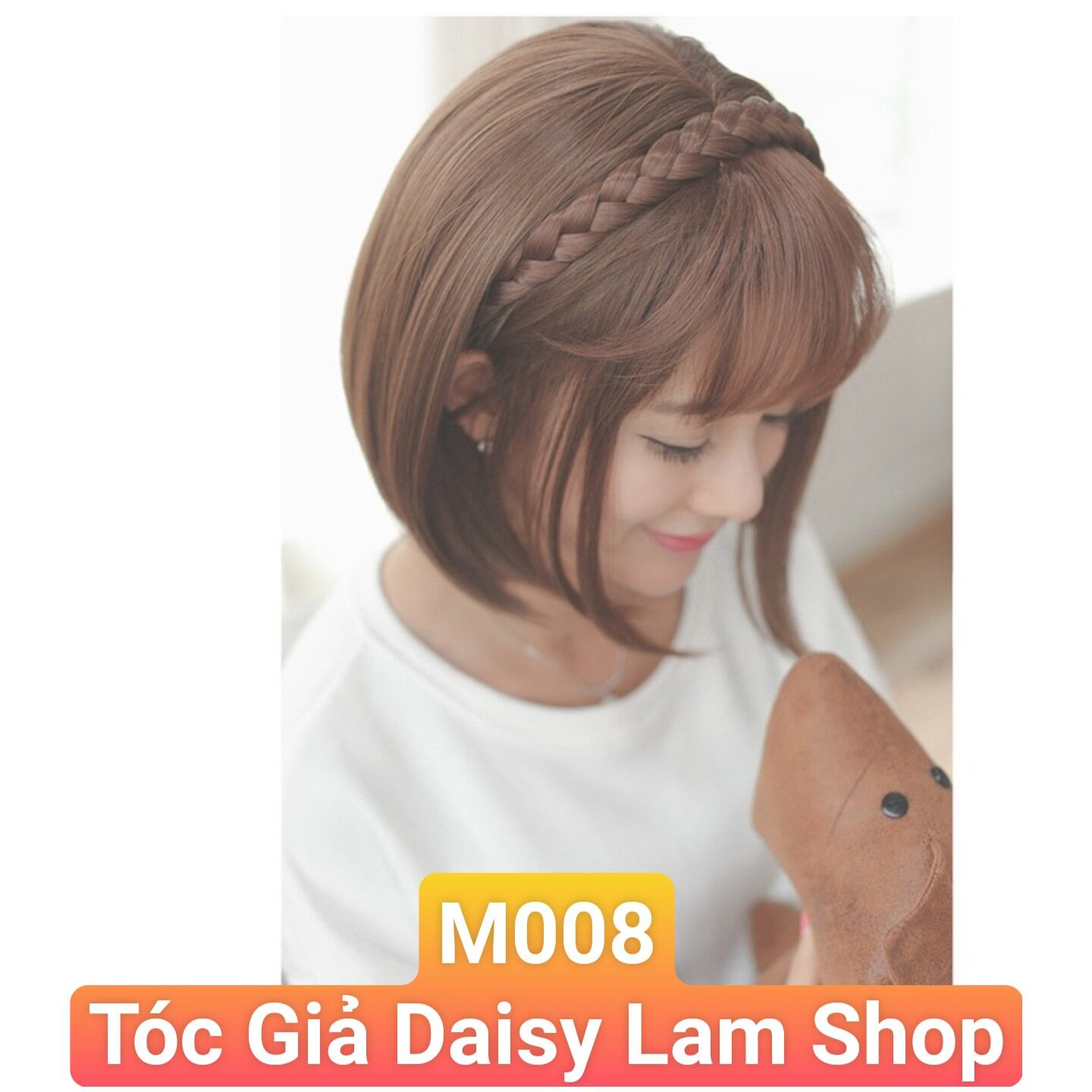 Mái thưa kết hợp cài tóc Hàn Quốc M008