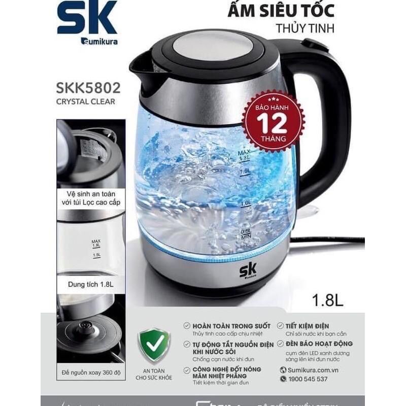 👍🧸 ấm đun siêu tốc sk sumikura skk5802 👍👍