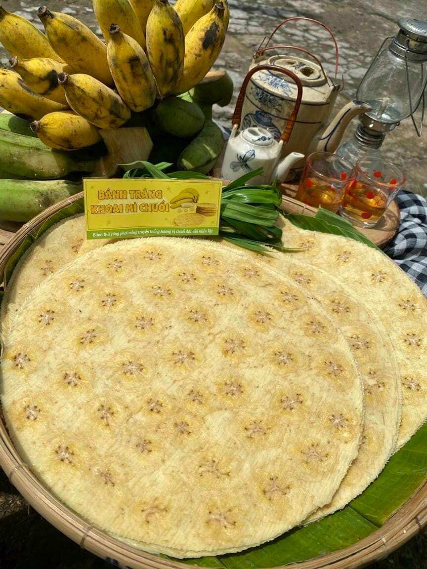 Bánh tráng khoai mì chuối  (10bánh)