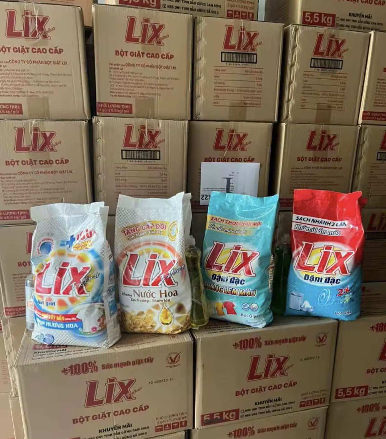 Bột giặt LIX 5,5kg - tặng nước rửa chén
