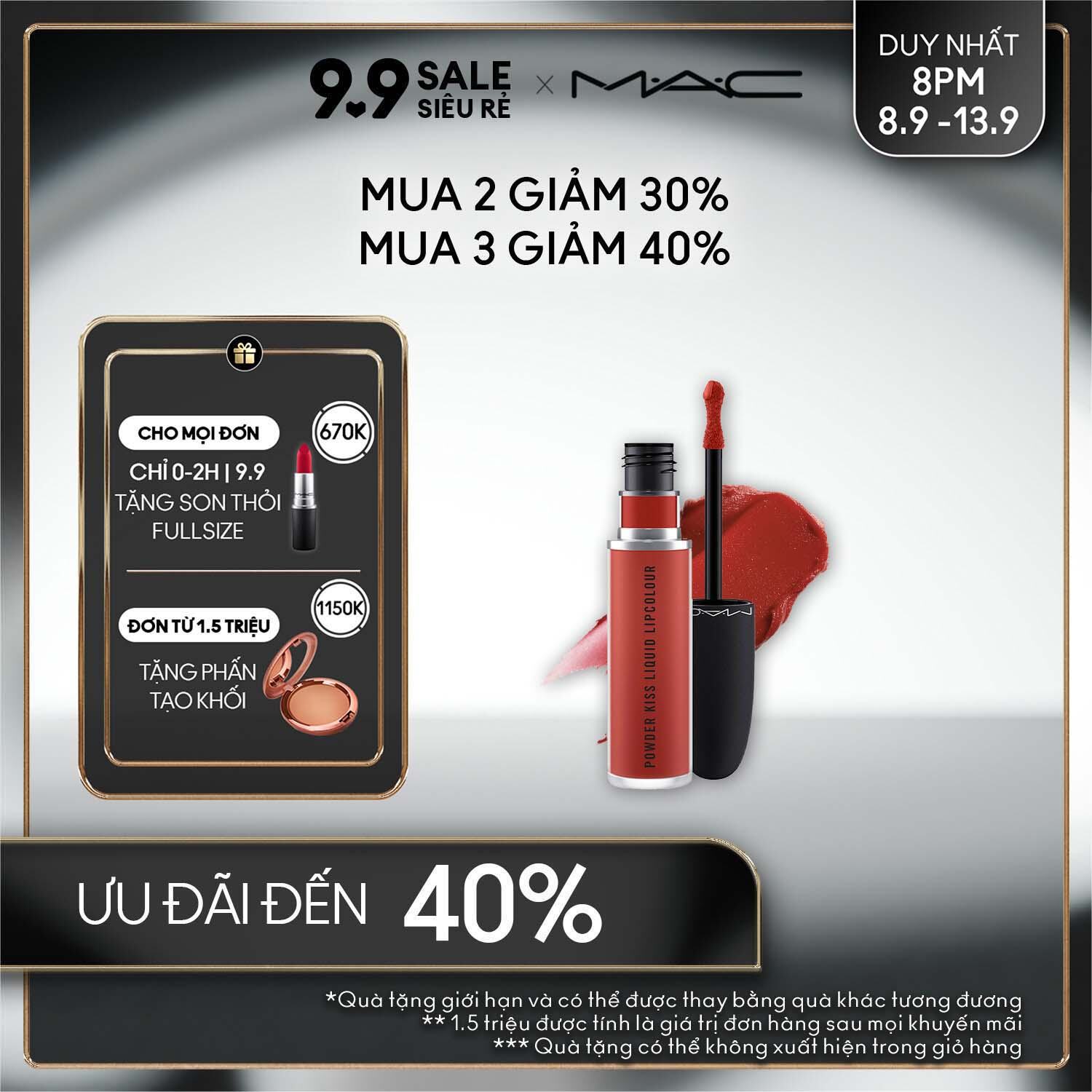 [ĐỘC QUYỀN 7-13.9] [VOUCHER ĐẾN 300K] Son kem MAC Powder Kiss Liquid Lipcolour/ Son kem chứa dưỡng ẩ