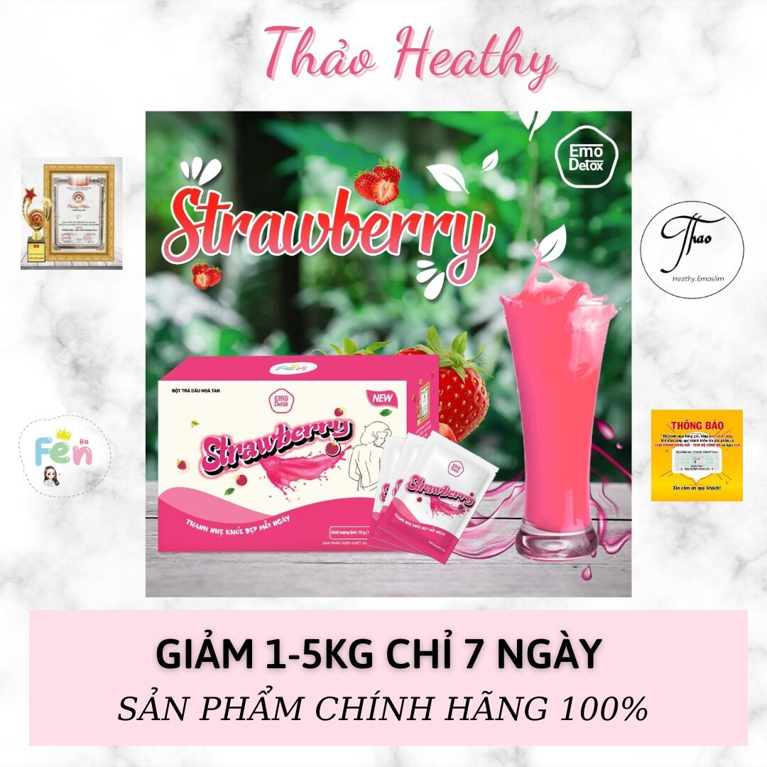 (Kèm Quà) NƯỚC UỐNG TRÁI CÂY GIẢM CÂN EMOSLIM VỊ DÂU MẪU MỚI