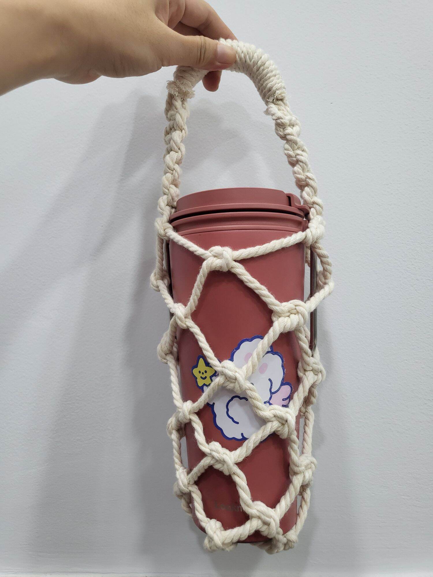 Túi đựng bình giữ nhiệt sợi macrame 2