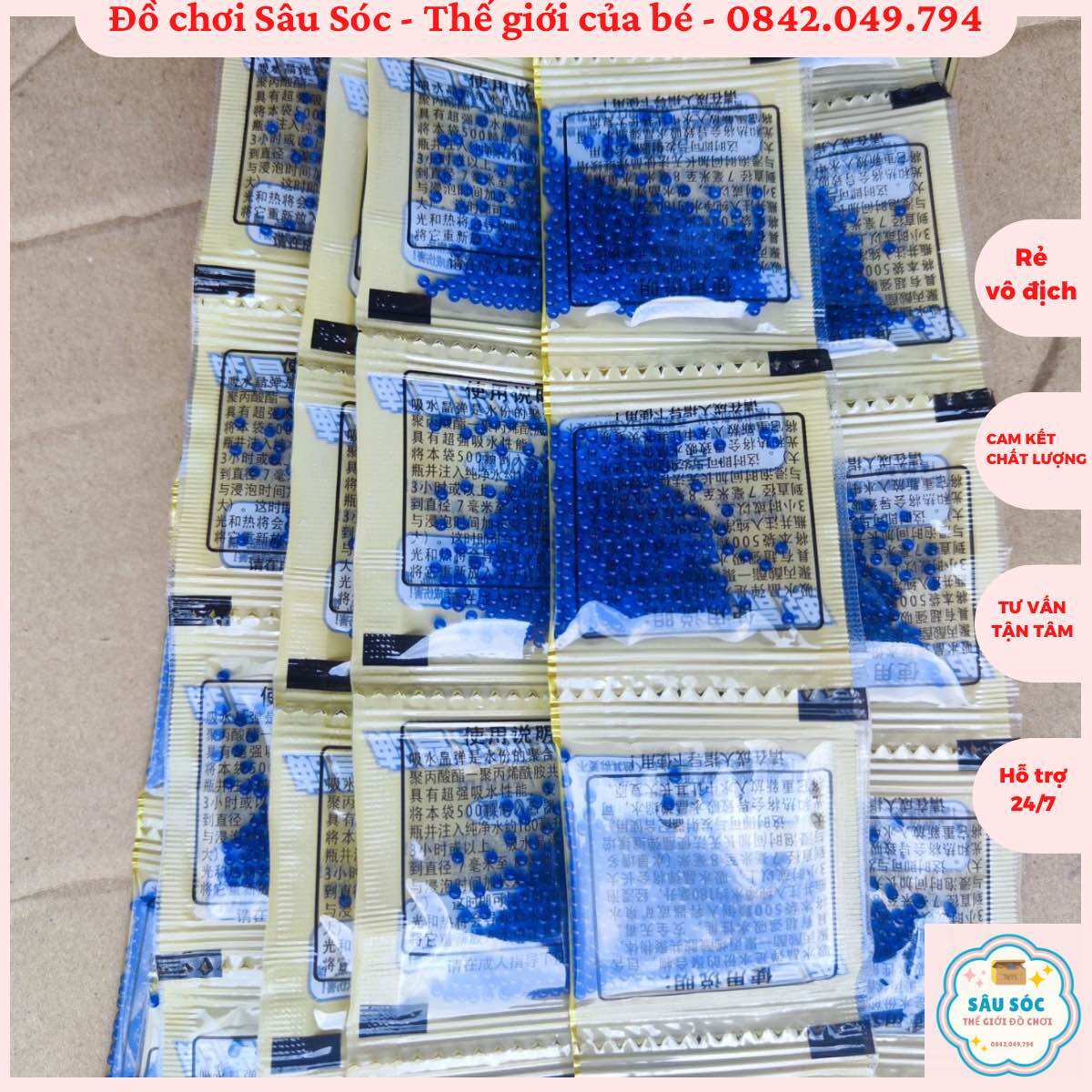 1 gói Hạt nở đạn thạch 7mm -8mm