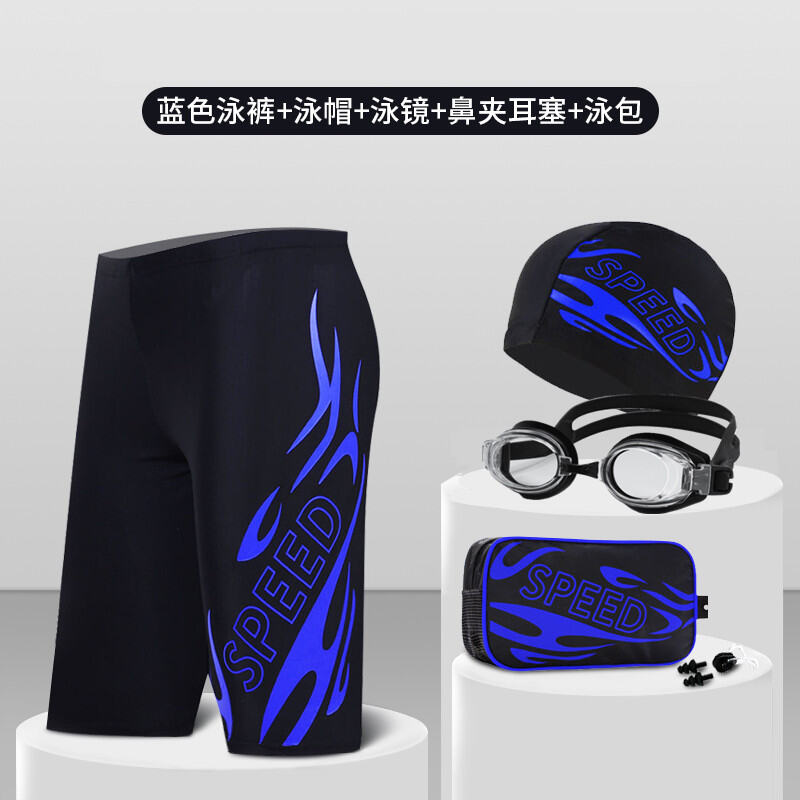 Quần Bơi Nam Thoải Mái Thời Trang Dài Năm Điểm Quần Bơi Lót Cotton Cạp Thấp in Họa Tiết Cá Nhân Cỡ Lớn