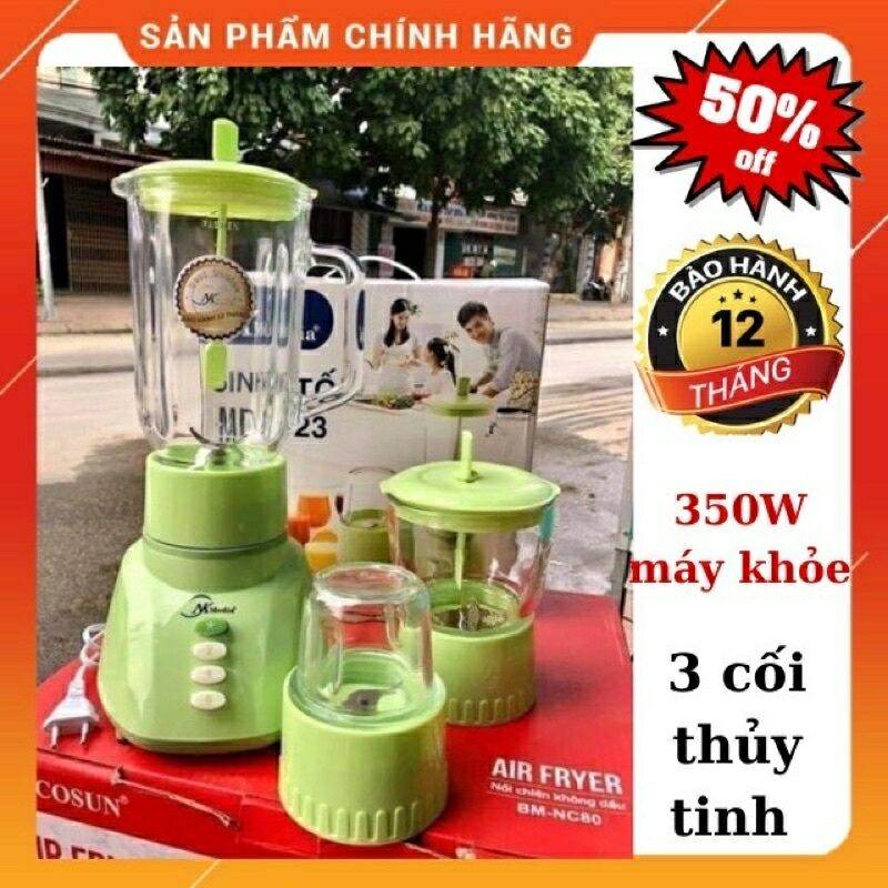 máy xay sinh tố 3 cối thủy tinh media MD 823