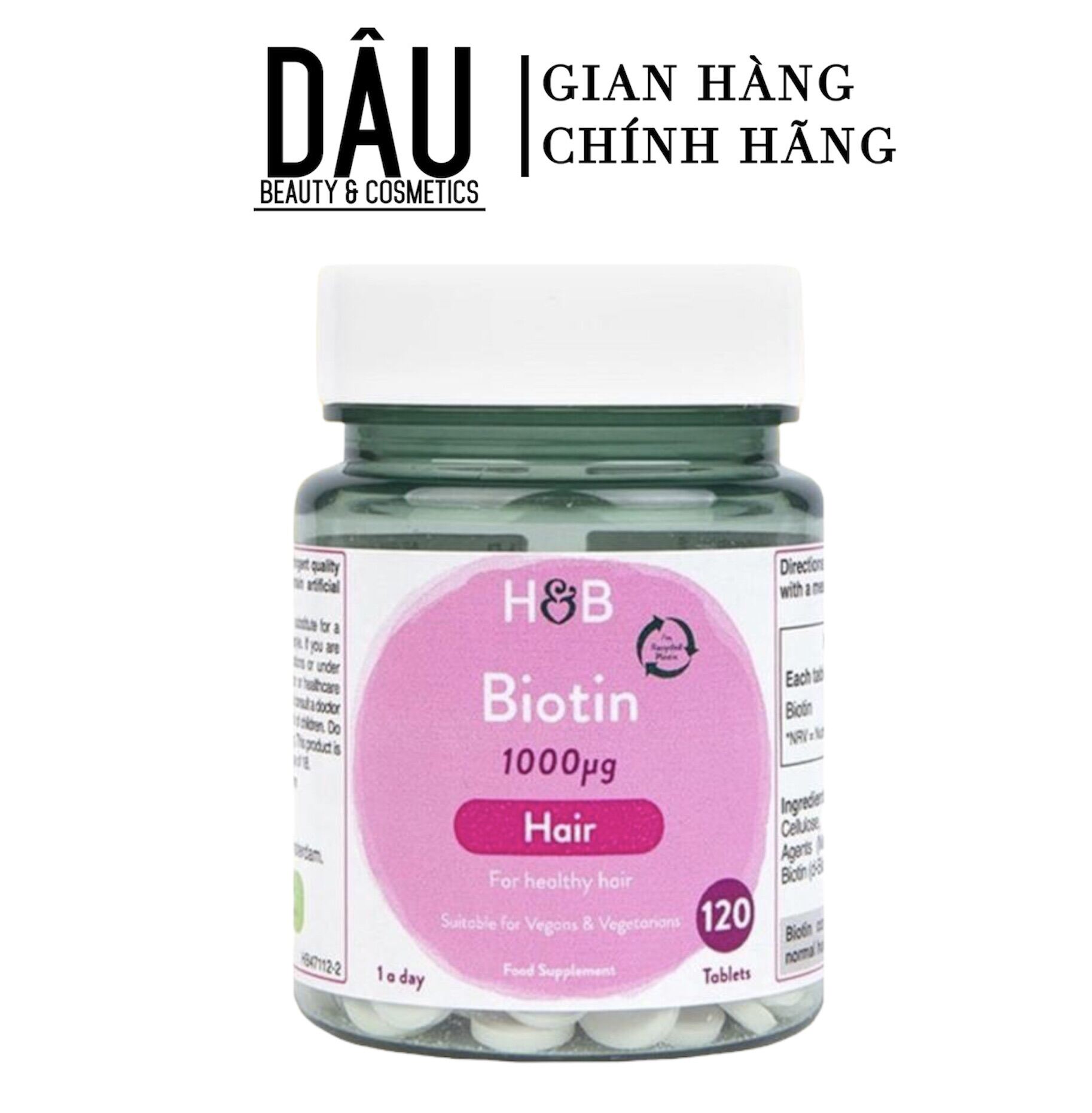 Viên uống Biotin H&B hỗ trợ mọc tóc- Dưỡng tóc dày và dài thumbnail