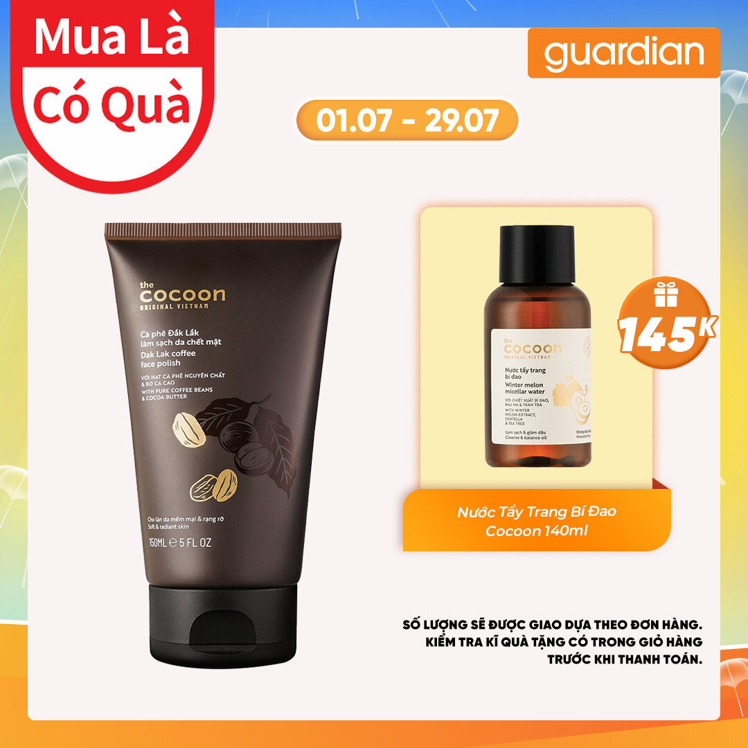 Tẩy Tế Bào Chết Mặt COCOON Cà Phê Đắk Lắk làm sáng da 150ml