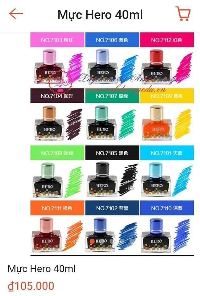 Mực HERO chuẩn cao cấp nhanh khô